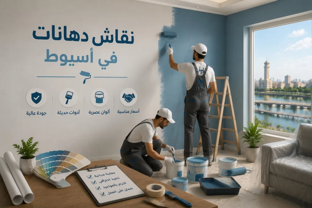 نقاش دهانات في أسيوط لتجهيز الشقق والفلل