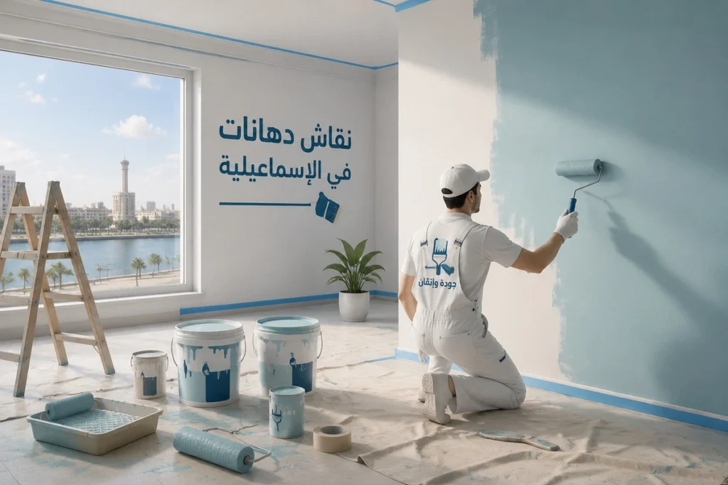 نقاش دهانات في الإسماعيلية ينفذ التصميمات الحديثة
