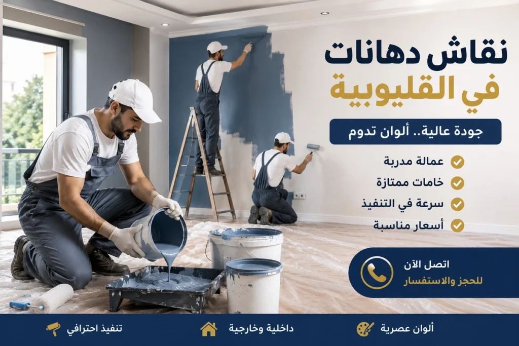 نقاش دهانات في القليوبية أعمال طلاء تتم باحترافية