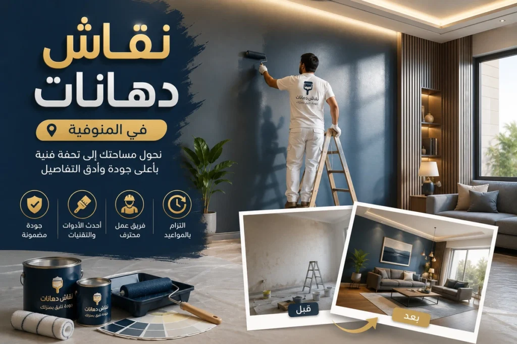 نقاش دهانات في المنوفية يختار الخامات باحترافية