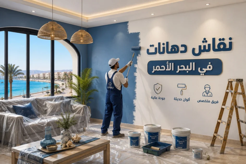 نقاش دهانات في البحر الأحمر للأعمال الاحترافية