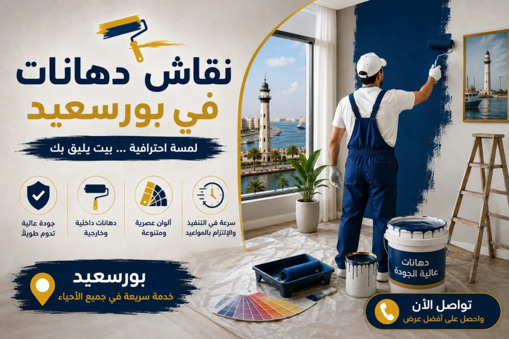 نقاش دهانات في بورسعيد لتنفيذ الأعمال السريعة