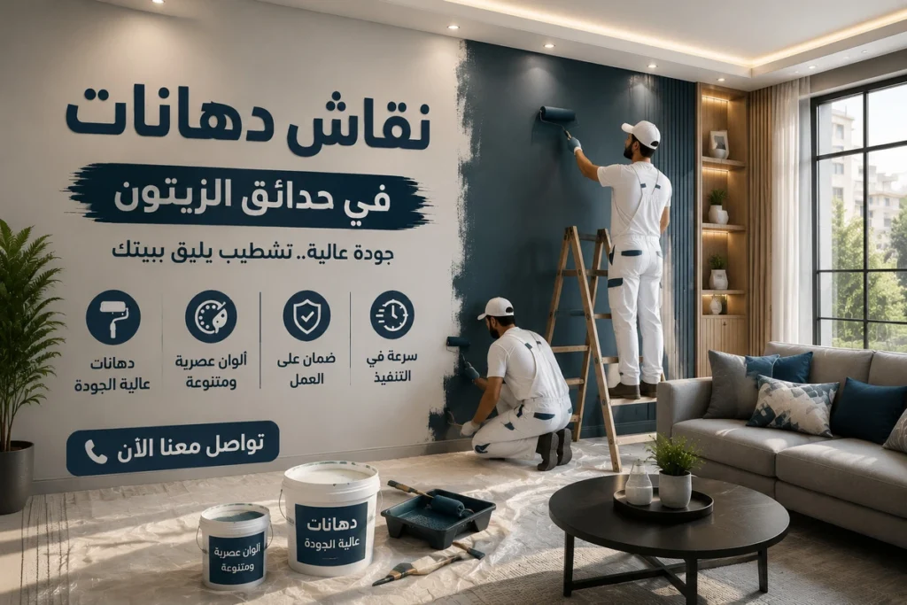 نقاش دهانات في حدائق الزيتون متخصص في الديكورات الحديثة
