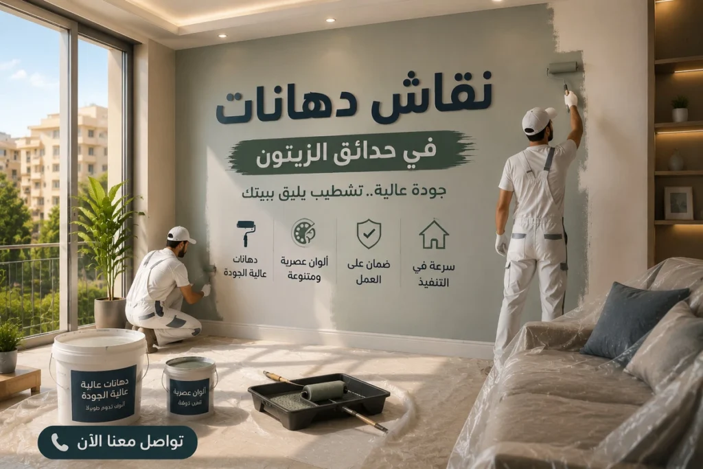 نقاش دهانات في حدائق الزيتون لخدمات النقاشة المتكاملة