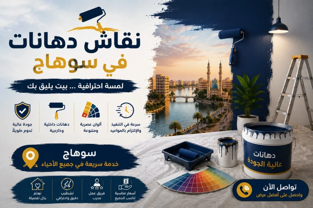 نقاش دهانات في سوهاج لاختيار الألوان المختلفة