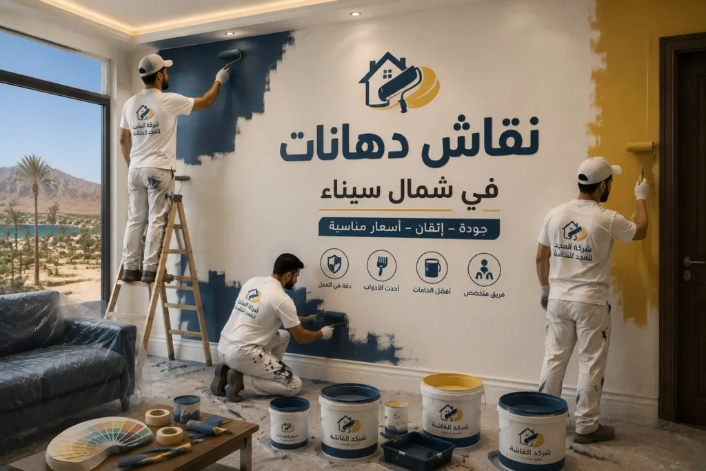 نقاش دهانات في شمال سيناء متخصص في أعمال النقاشة المتطورة