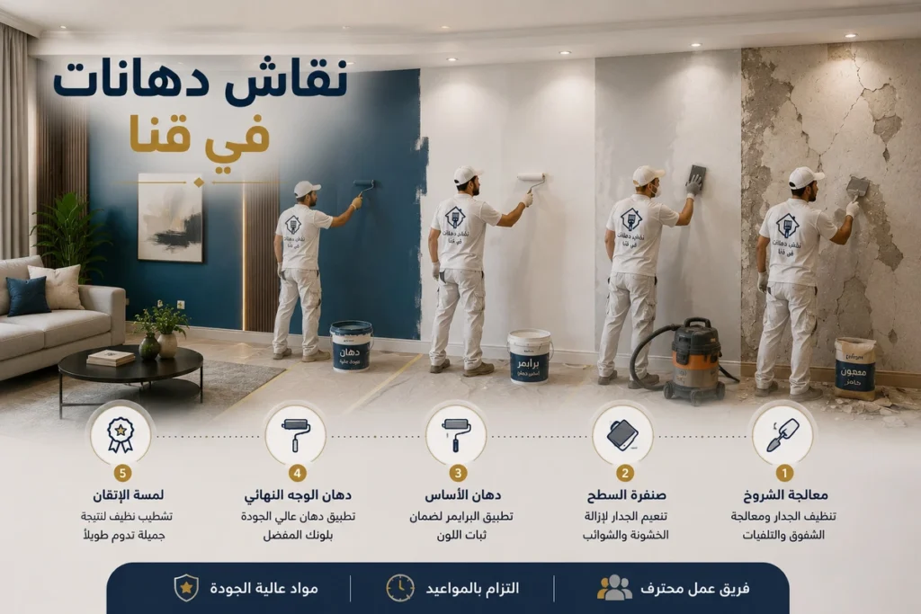 نقاش دهانات في قنا لمراحل التنفيذ الاحترافية