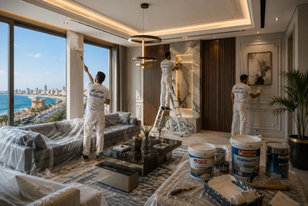 نقاش في الاسكندرية لأجود أعمال النقاشة